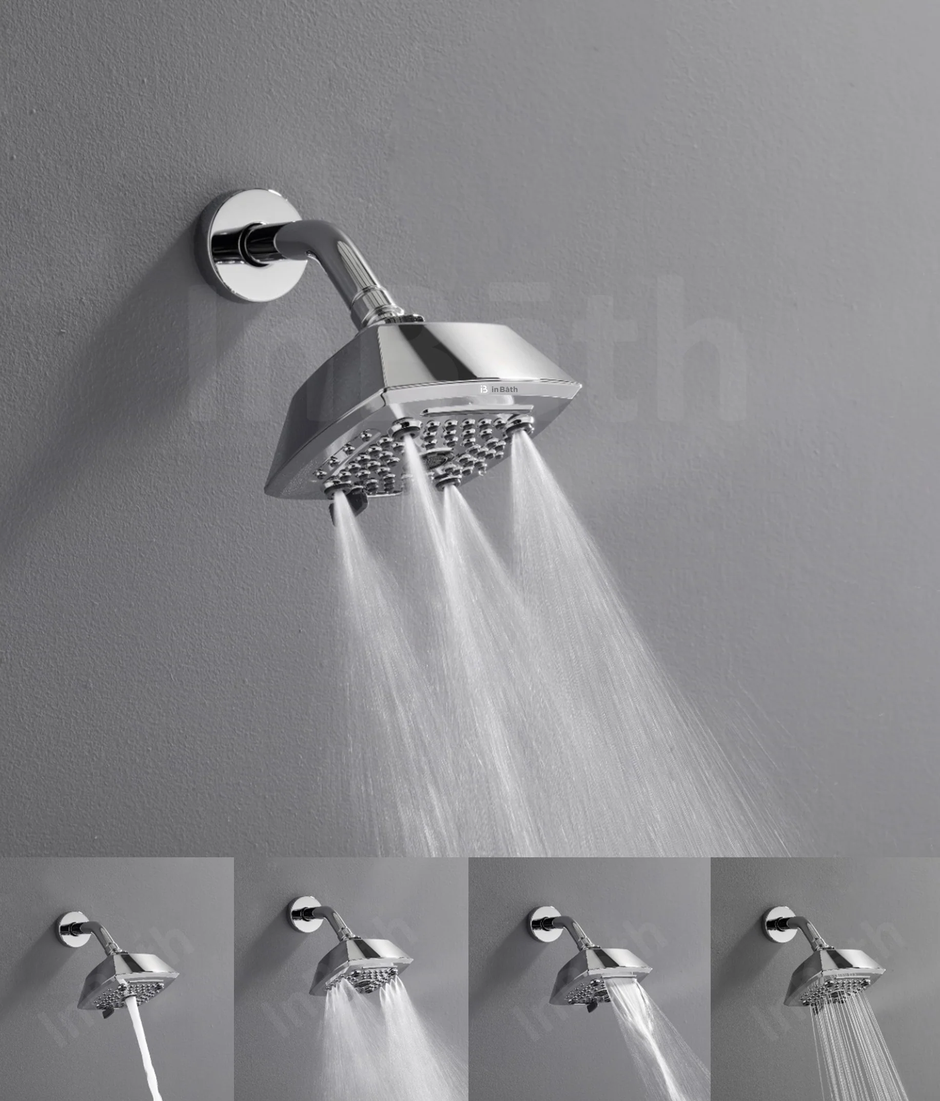 Elevate 5X5 Inches Multi function Shower