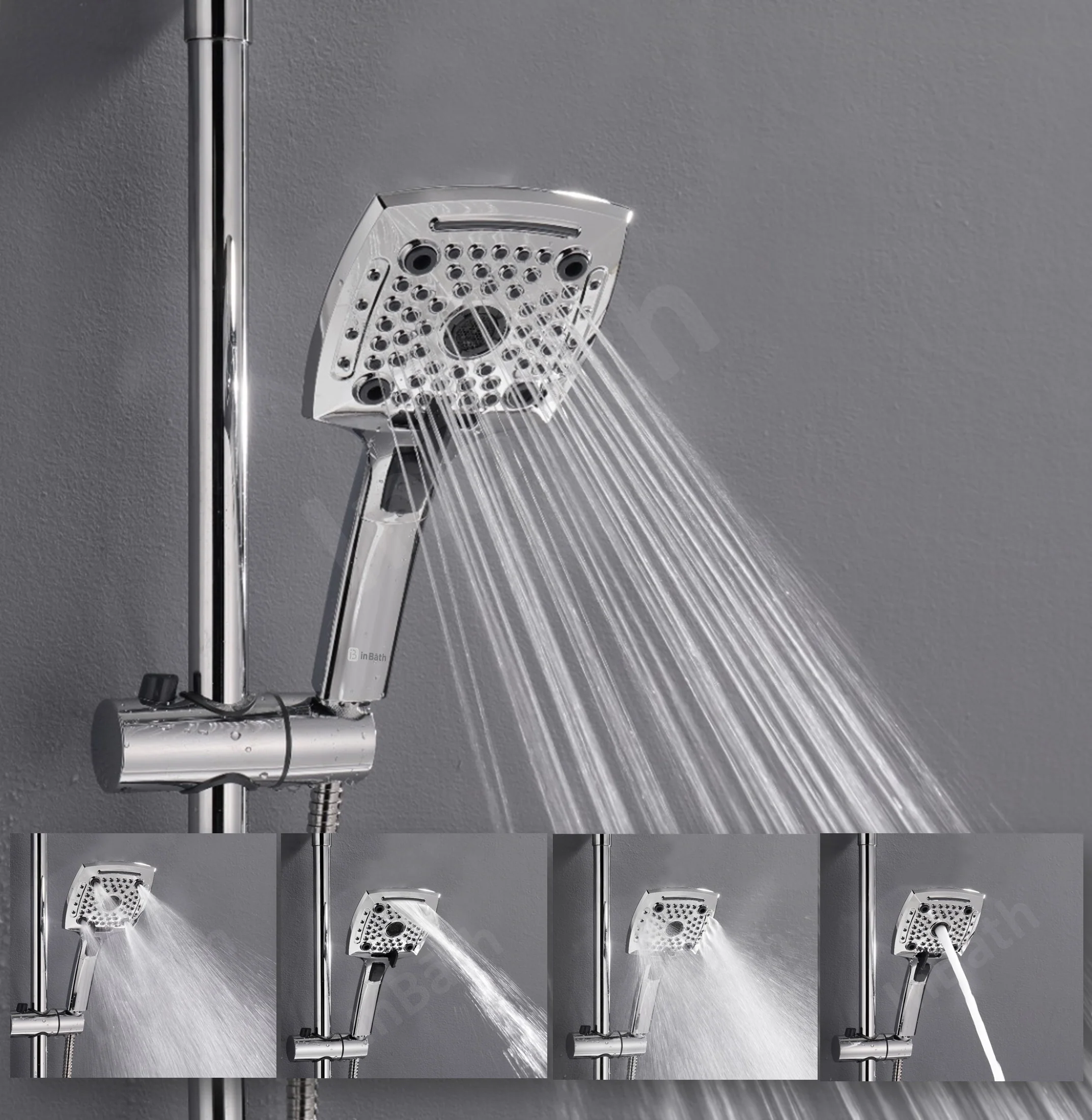 Aviator 5 Flow Hand Shower With 1.5 Mtr SS Pipe & Hook