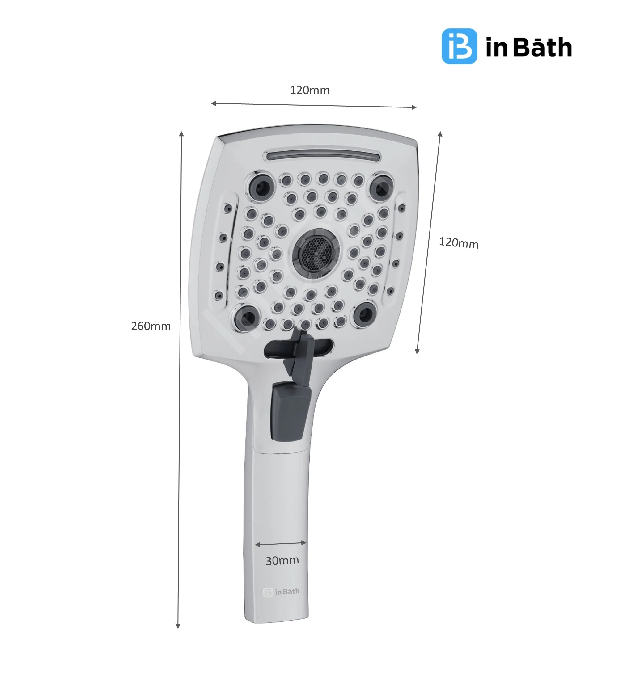 Elevate 5 Flow Hand Shower Without SS Pipe & Hook - Image 2