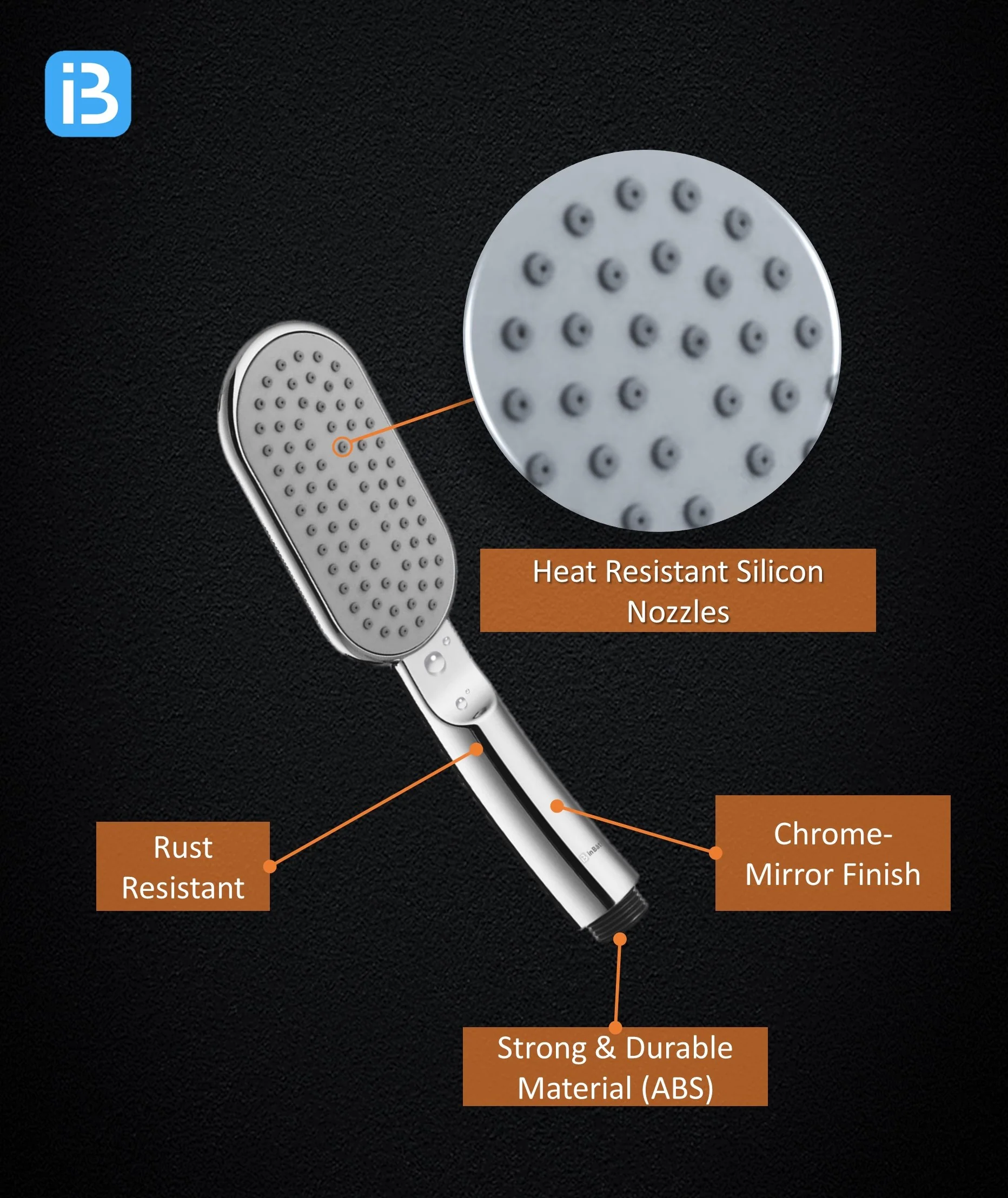 New Polo Hand Shower With SS Flexible Pipe & Hook - Image 4