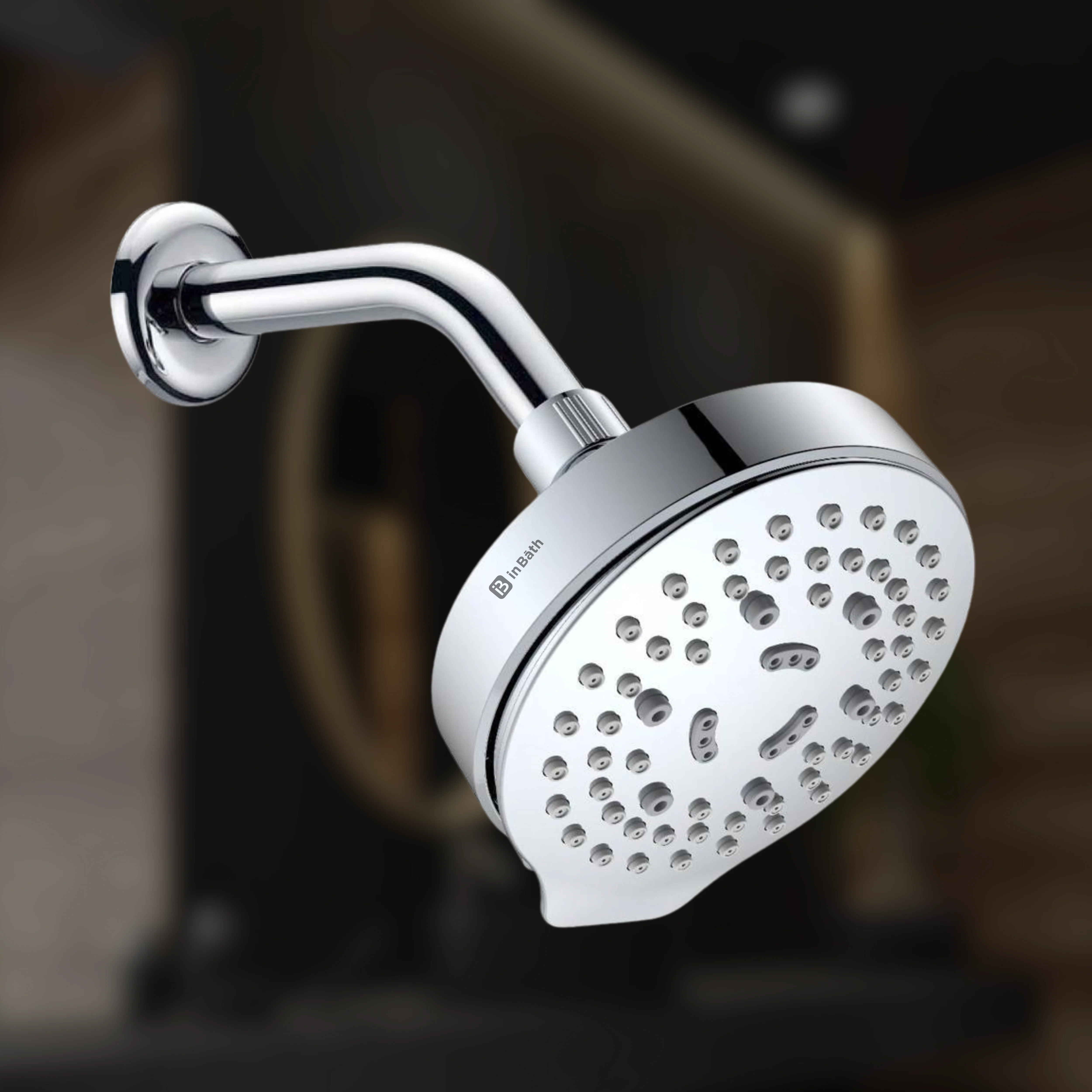 Presso 5 Inches Round Multi Flow Overhead Shower - Image 4