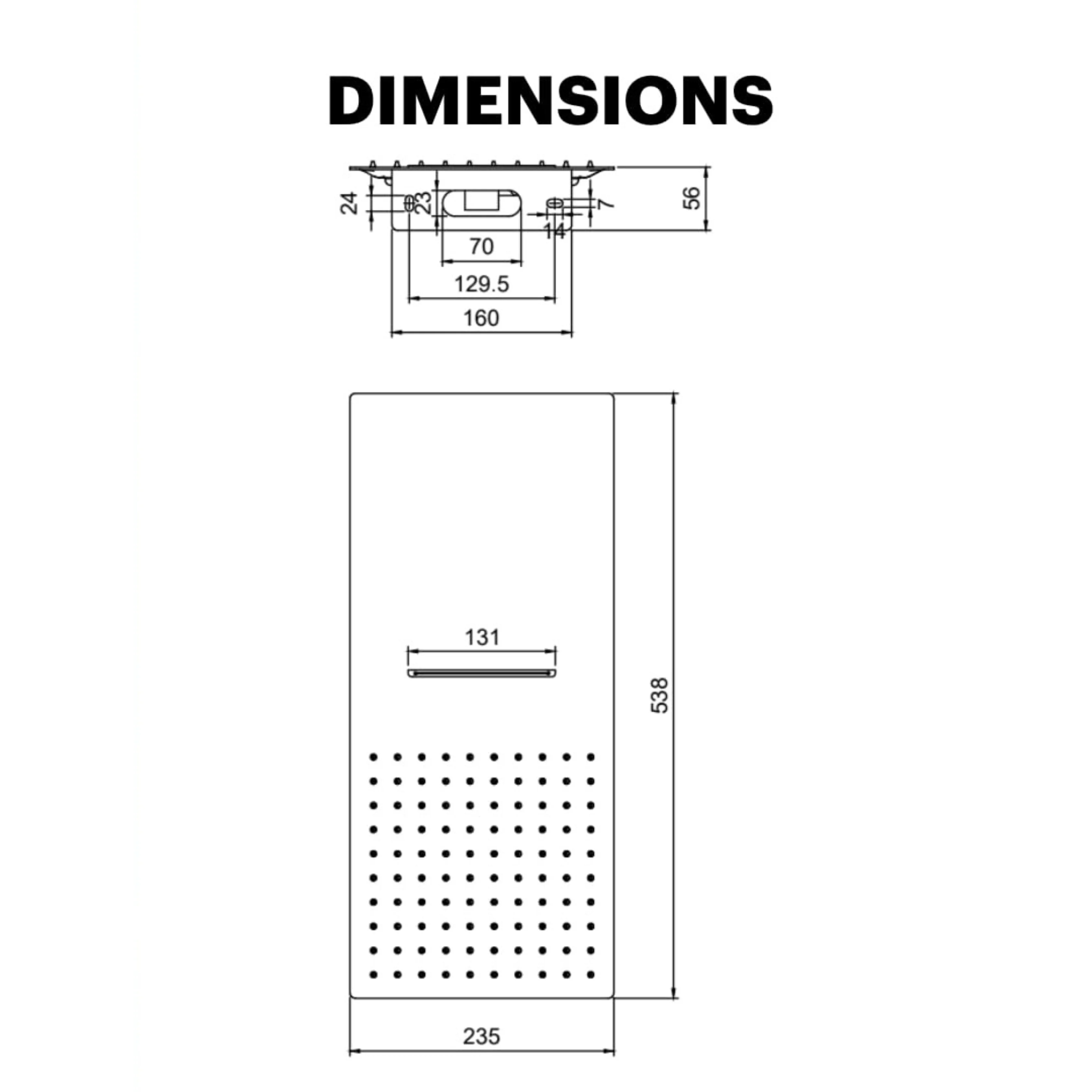 Stainless Steel Overhead Shower (21x9 Inches) - Image 3